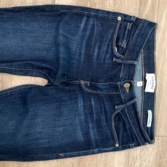 Frame Denim Jeans Le Skinny de Jeanne Dark Blue Wash Size 25 - Picture 3 of 5